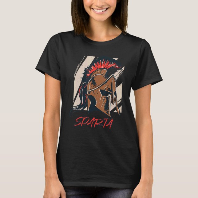 Camiseta Sparta Helmet Gladiator Spartans Warrior Ancient G (Frente)