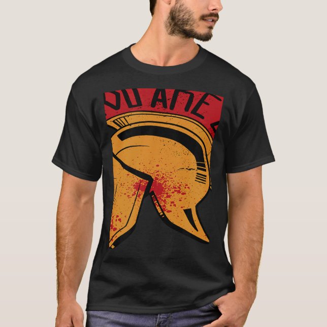 Camiseta Sparta Helmet You Are Unstoppable Fitness Motivati (Frente)