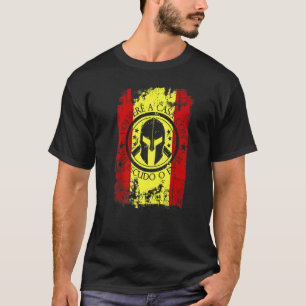 Camiseta Spartan Helmet Flag Sparta Vem Para Casa Com O Meu
