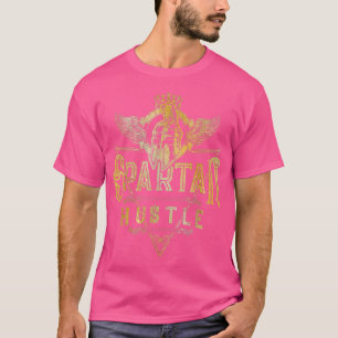 Camiseta Spartan Hustle, Dourado capacete grego Gym Sparta