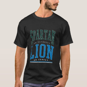 Camiseta Spartan no Sábado Leão no Domingo Retro me