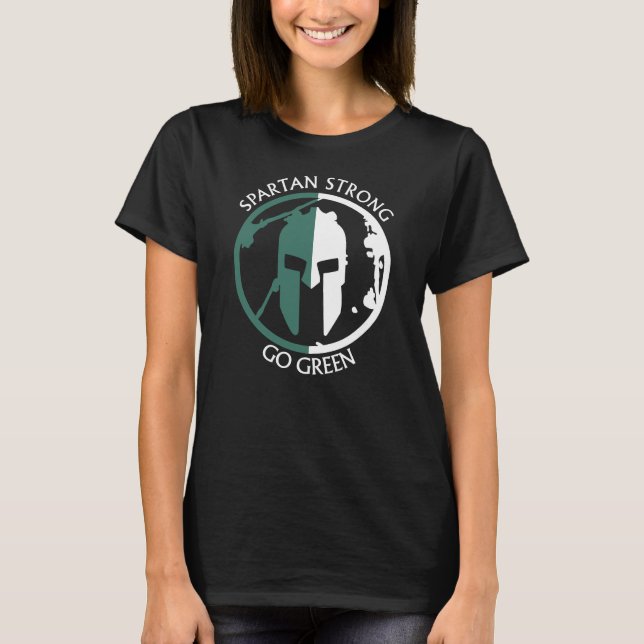 Camiseta Spartan Strong Go Green Spartan Guerreiro (Frente)