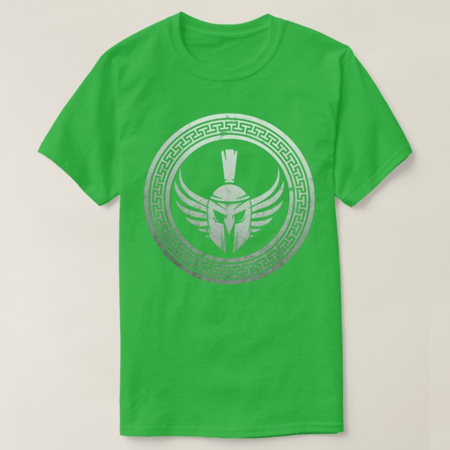 Camiseta Spartan Warrior Helmet Vintage (Frente do Design)