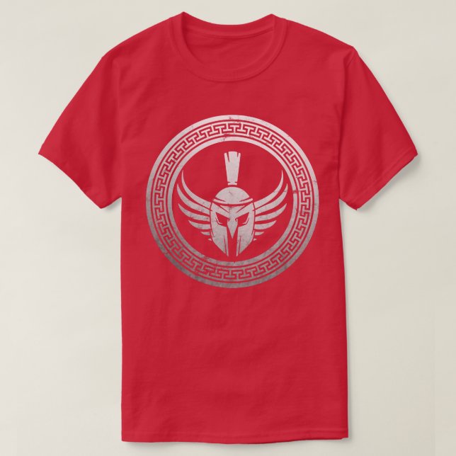 Camiseta Spartan Warrior Helmet Vintage (Frente do Design)