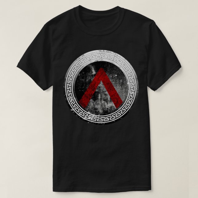 Camiseta Spartan Warrior Lambda Shield 1 (Frente do Design)