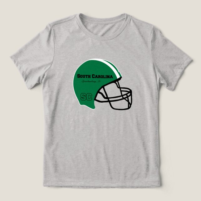 Camiseta Spartanburg Carolina do Sul SC Futebol Helmet (Design frontal)