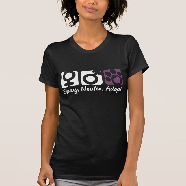 Camiseta Spay, neutralize, adote (Frente)