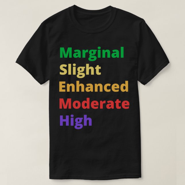 Camiseta SPC Outlook Marginal Slight Enhanced Moderate Hig (Frente do Design)