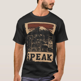 Camiseta SPEAK Mt Fuji Inspirou Poster de Comunicação