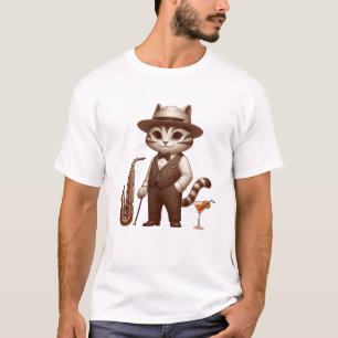 Camiseta SpeakEasy Cat - 1920 Jazz - Arte de Homenagem Esté