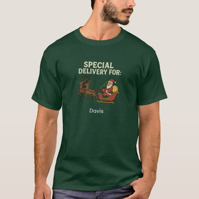 Camiseta Special Delivery Crypto Santa (Frente)