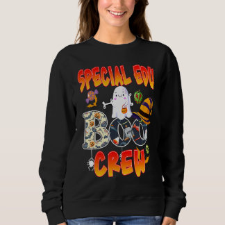 Camiseta Special Edu Boo Crew Halloween  Ghost Teaching