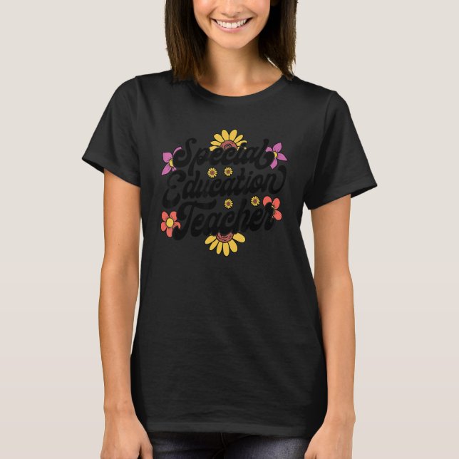 Camiseta Special Education Teacher SPED Women Flower Floral (Frente)