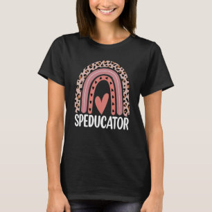 Camiseta SPED Professor Speducator Heart Speducator Rainbow