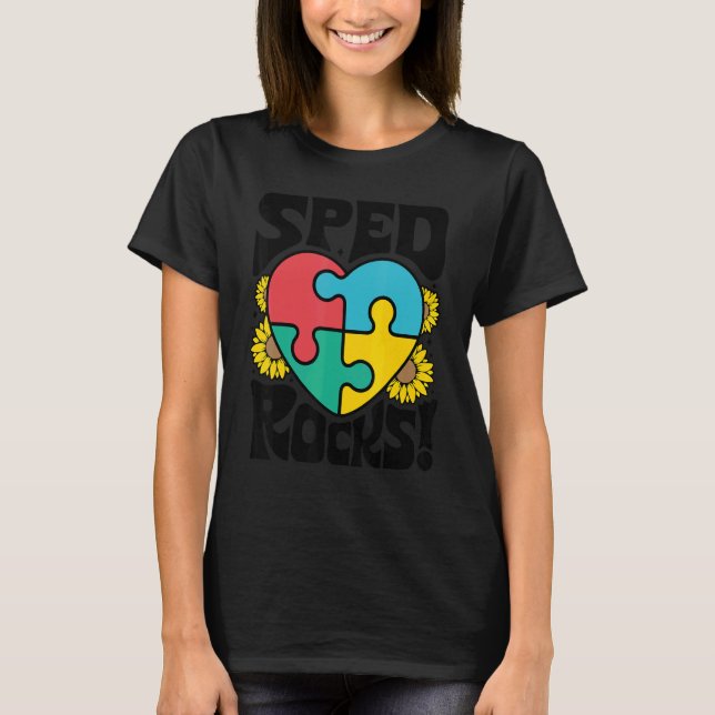 Camiseta SPED Rocks Special Education Teacher Speducator Wo (Frente)