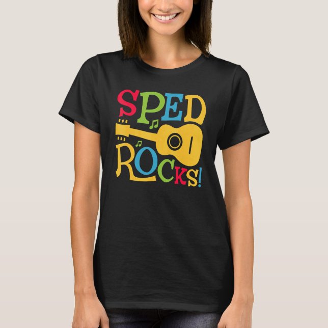 Camiseta SPED Rocks Special Education Teacher Speducator Wo (Frente)