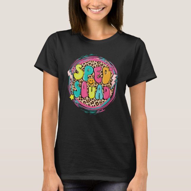 Camiseta SPED Squad Leopard Special Education Teacher Back  (Frente)