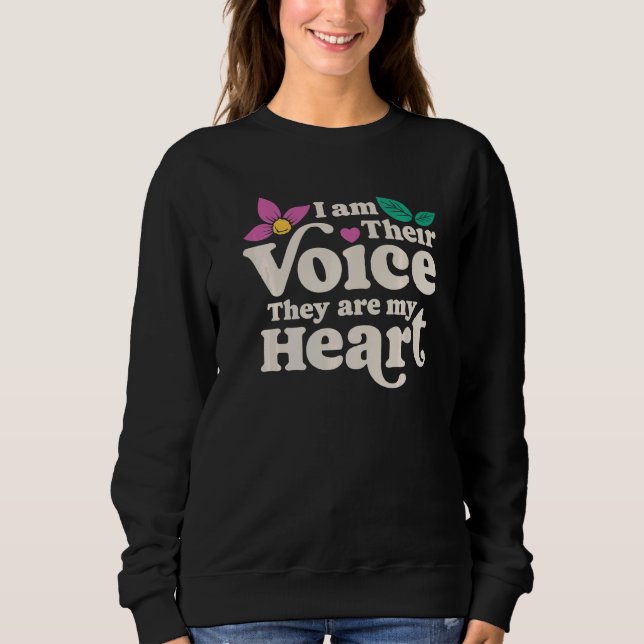 Camiseta SPED Teacher I Am Their Voice They Are My Heart Sp (Frente)