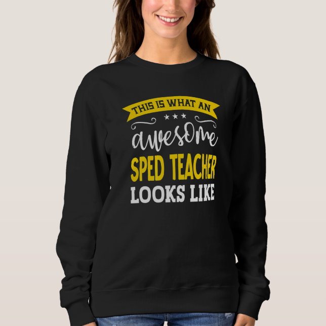 Camiseta SPED Título de Trabalho de Professor Título de Fun (Frente)