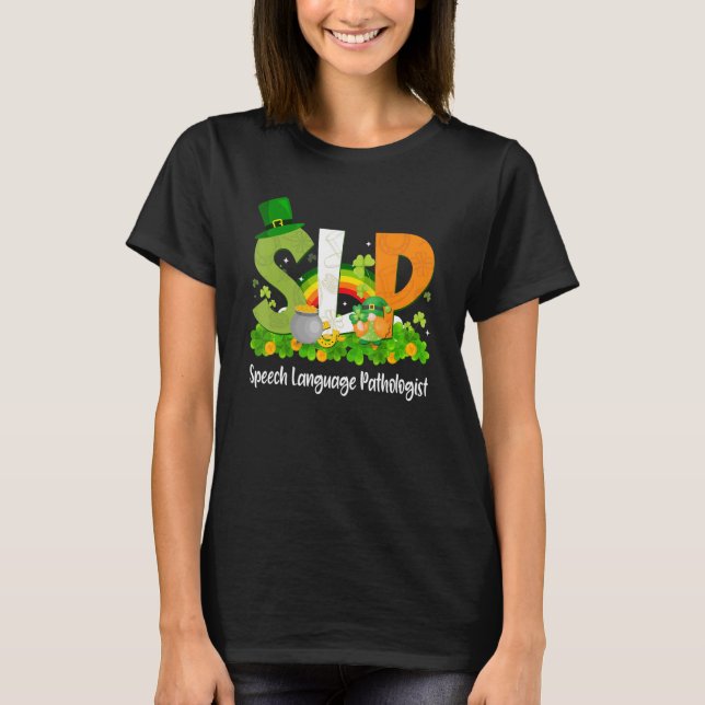 Camiseta Speech Language Pathologist St Patrick's Day SLP T (Frente)