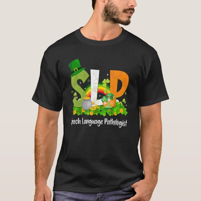 Camiseta Speech Language Pathologist St Patrick's Day SLP T (Frente)