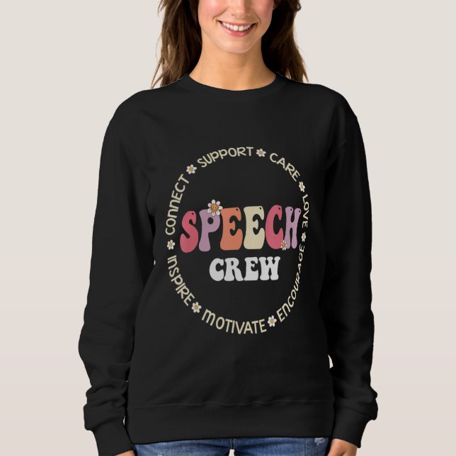 Camiseta Speech Language Pathologist Therapy Groovy Speech  (Frente)
