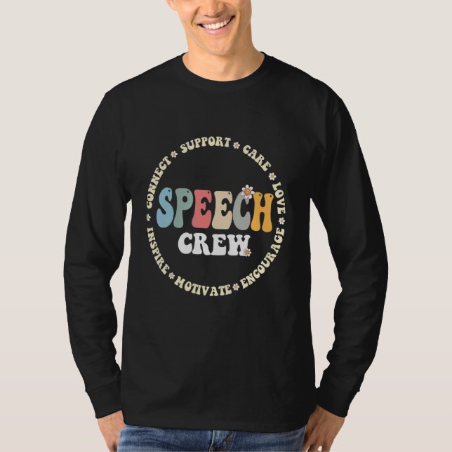 Camiseta Speech Language Pathologist Therapy Groovy Speech  (Frente)