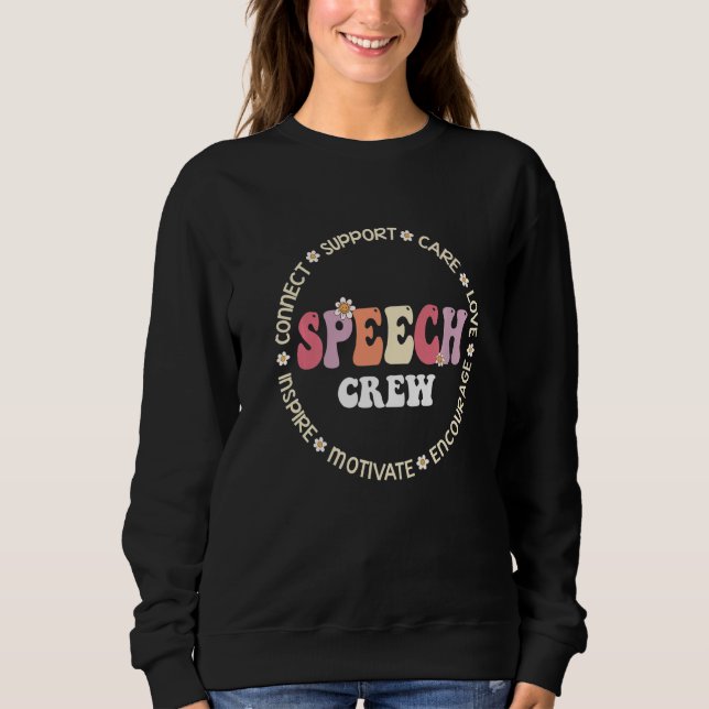 Camiseta Speech Language Pathologist Therapy Groovy Speech  (Frente)