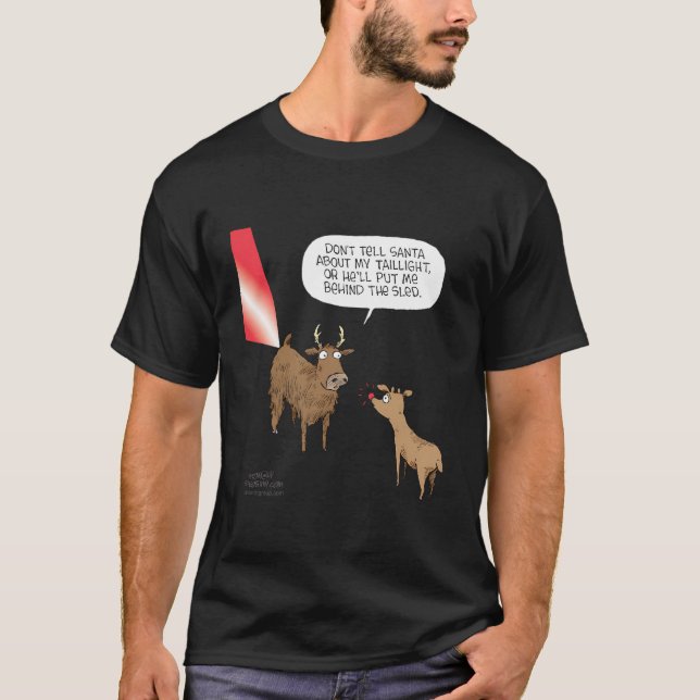 Camiseta Speed Bump Christmas Sled Reindeer (Frente)