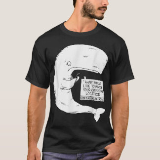 Camiseta Speed Bump Engraçado Cartoon Moby Dick