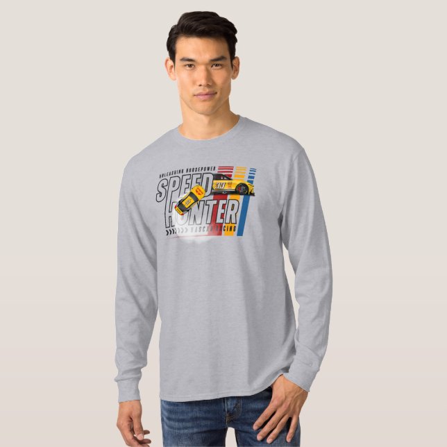 Camiseta Speed Hunter | Homens de Longa Folga (Frente Completa)