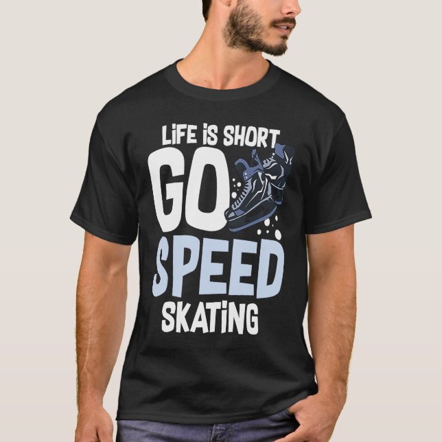 Camiseta Speed Skating Skates Short Track Skater Workout Tr (Frente)