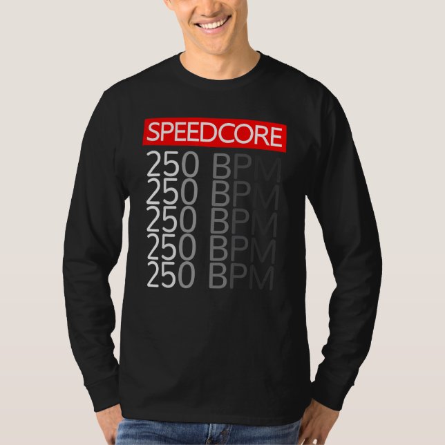 Camiseta Speedcore Hardcore Gabber Uptempo Hakke Rave Bpm F (Frente)