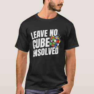 Camiseta Speedcubing Não Deixe Nenhum Cubo sem Solução Spee