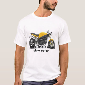 Camiseta speedTriple_colourYellow, triplicar-se da