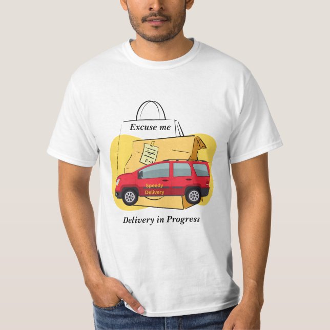 Camiseta Speedy Delivery Driver Delivery in Progress (Frente)