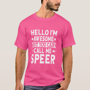 Camiseta Speer Surname Me Chame De Sobrenome Da Equipe Da F