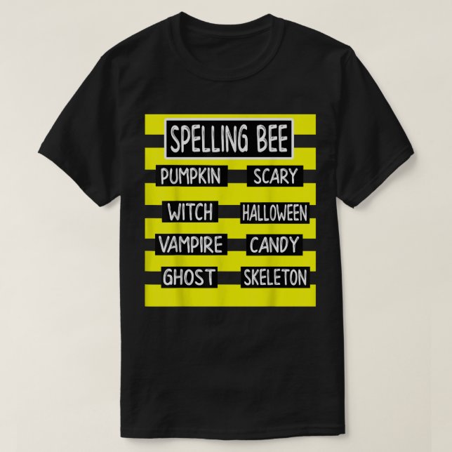 Camiseta Spelling Bee Funny Pun Halloween Costume for Teach (Frente do Design)