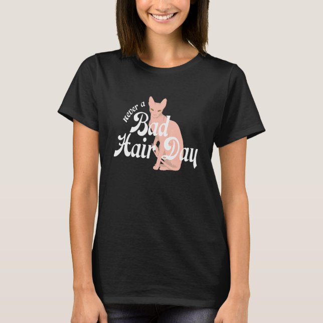 Camiseta Sphynx Cabelo Felino sem Cabelo Nunca Mau D (Frente)