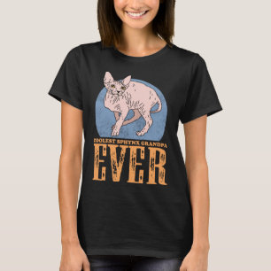 Camiseta Sphynx Cat Avô Sem Cabelo Proprietário de Gatos Sp
