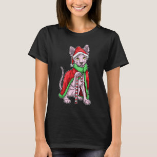 Camiseta Sphynx Cat Candy de Natal