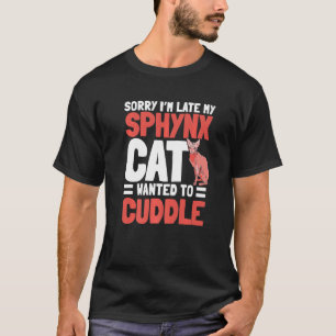Camiseta Sphynx Cat Cuddle Breeder Pet Animal