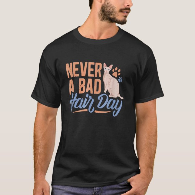 Camiseta Sphynx Cat Hair Day Hairless Cats  Mom Dad (Frente)