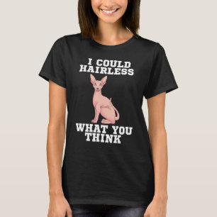 Camiseta Sphynx Cat Hairless Pet Reprodutor De Amante de os