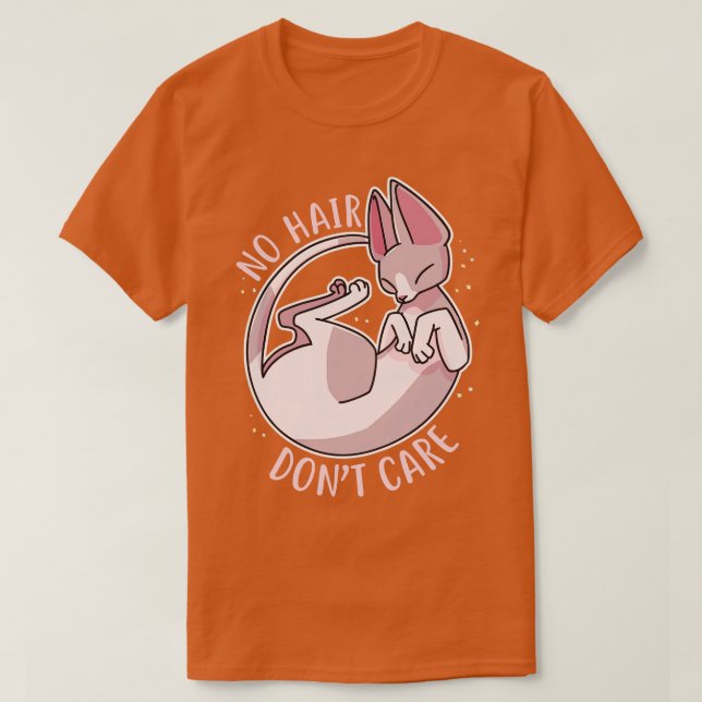 Camiseta Sphynx Cat No Hair Donnt (Frente do Design)