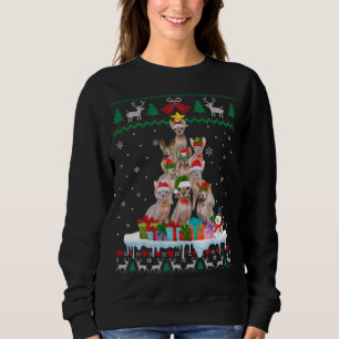 Camiseta Sphynx Cat Papais noeis Árvore de Natal Feia Cat X