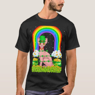 Camiseta Sphynx Cat Rainbow Shamrock Sphynx Cat Rua Patrona