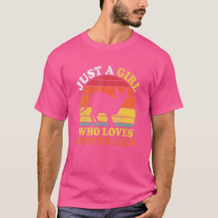 Camiseta Sphynx Cat Vintage Apenas Uma Menina Que Ama Sphyn