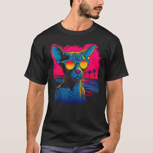 Camiseta Sphynx Hairless Cat Summer Party (Frente)