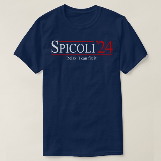 Camiseta Spicoli 2024 Relaxe, posso consertá-lo (Frente do Design)